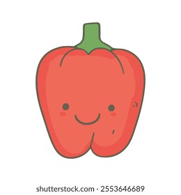 cute vegetables still fresh illustration set