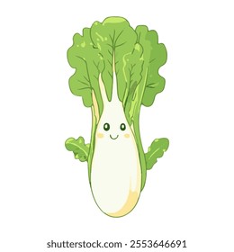 cute vegetables still fresh illustration set