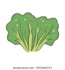 cute vegetables still fresh illustration set