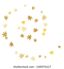 Cute vegetative pattern with simple small leaves for a greeting card or poster. Vector background for spring or summer design
