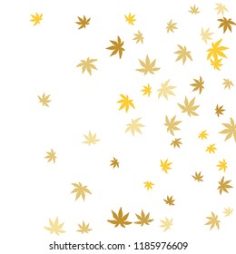 Cute vegetative pattern with simple small leaves for a greeting card or poster. Vector background for spring or summer design
