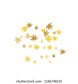 Cute vegetative pattern with simple small leaves for a greeting card or poster. Vector background for spring or summer design
