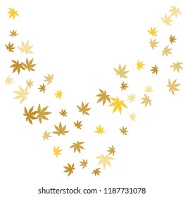 Cute vegetative pattern with simple small leaves for a greeting card or poster. Vector background for spring or summer design

