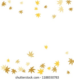 Cute vegetative pattern with simple small leaves for a greeting card or poster. Vector background for spring or summer design
