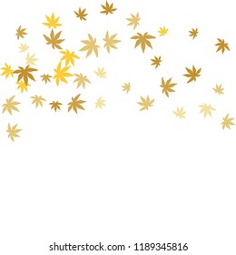 Cute vegetative pattern with simple small leaves for a greeting card or poster. Vector background for spring or summer design

