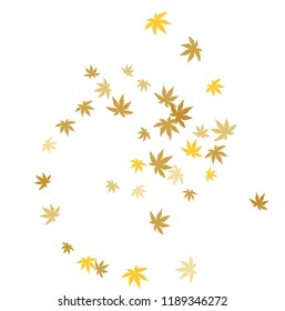 Cute vegetative pattern with simple small leaves for a greeting card or poster. Vector background for spring or summer design
