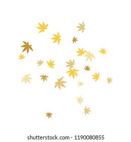 Cute vegetative pattern with simple small leaves for a greeting card or poster. Vector background for spring or summer design

