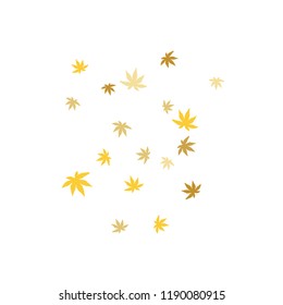 Cute vegetative pattern with simple small leaves for a greeting card or poster. Vector background for spring or summer design
