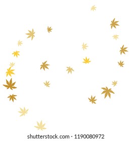 Cute vegetative pattern with simple small leaves for a greeting card or poster. Vector background for spring or summer design
