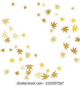 Cute vegetative pattern with simple small leaves for a greeting card or poster. Vector background for spring or summer design
