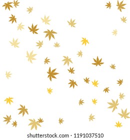 Cute vegetative pattern with simple small leaves for a greeting card or poster. Vector background for spring or summer design
