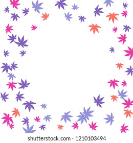 Cute vegetative pattern with simple small leaves for a greeting card or poster. Vector background for spring or summer design
