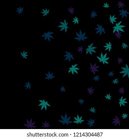  Cute vegetative pattern with simple small leaves for a greeting card or poster. Vector background for spring or summer design
