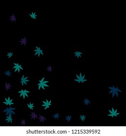  Cute vegetative pattern with simple small leaves for a greeting card or poster. Vector background for spring or summer design
