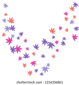  Cute vegetative pattern with simple small leaves for a greeting card or poster. Vector background for spring or summer design
