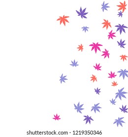  Cute vegetative pattern with simple small leaves for a greeting card or poster. Vector background for spring or summer design
