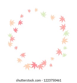 Cute vegetative pattern with simple small leaves for a greeting card or poster. Vector background for spring or summer design
