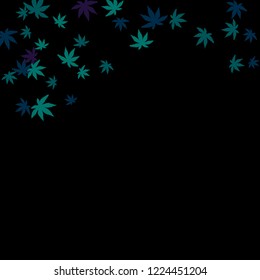 Cute vegetative pattern with simple small leaves for a greeting card or poster. Vector background for spring or summer design
