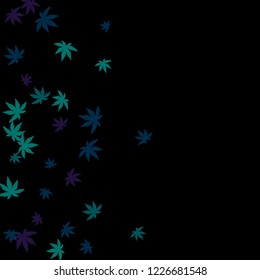 Cute vegetative pattern with simple small leaves for a greeting card or poster. Vector background for spring or summer design
