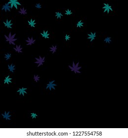 Cute vegetative pattern with simple small leaves for a greeting card or poster. Vector background for spring or summer design

