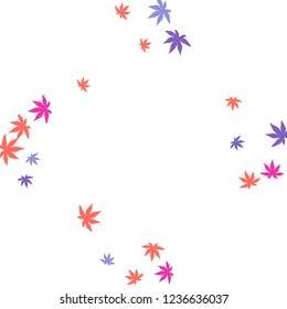 Cute vegetative pattern with simple small leaves for a greeting card or poster. Vector background for spring or summer design