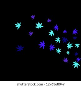 Cute vegetative pattern with simple small leaves for a greeting card or poster. Vector background for spring or summer design
