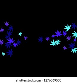Cute vegetative pattern with simple small leaves for a greeting card or poster. Vector background for spring or summer design
