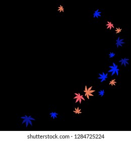 Cute vegetative pattern with simple small leaves for a greeting card or poster. Vector background for spring or summer design