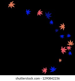 Cute vegetative pattern with simple small leaves for a greeting card or poster. Vector background for spring or summer design