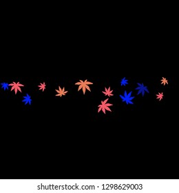 Cute vegetative pattern with simple small leaves for a greeting card or poster. Vector background for spring or summer design
