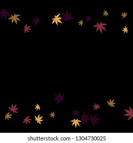 Cute vegetative pattern with simple small leaves for a greeting card or poster. Vector background for spring or summer design
