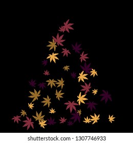 Cute vegetative pattern with simple small leaves for a greeting card or poster. Vector background for spring or summer design

