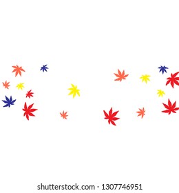 Cute vegetative pattern with simple small leaves for a greeting card or poster. Vector background for spring or summer design
