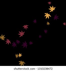 Cute vegetative pattern with simple small leaves for a greeting card or poster. Vector background for spring or summer design
