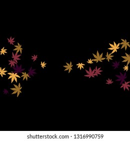 Cute vegetative pattern with simple small leaves for a greeting card or poster. Vector background for spring or summer design
