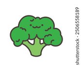 Cute Veggies Doodle _ Broccoli