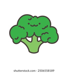 Cute Veggies Doodle _ Broccoli