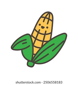 Cute Veggies Doodle _ Corn