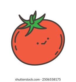 Cute Veggies Doodle _ Tomate