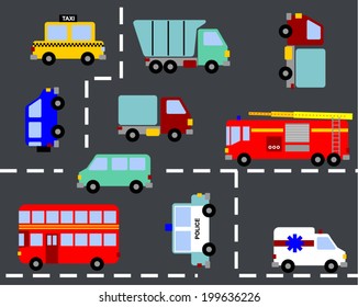 cute vehicle pattern