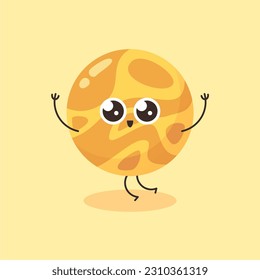 Cute venus happy simple isolated vector image