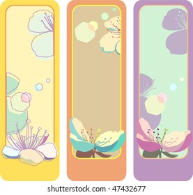 Cute Vertical Bannersvector Illustration Stock Vector (Royalty Free ...