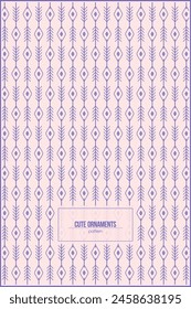 cute vertical lines ornament patterns with purple pastel style color