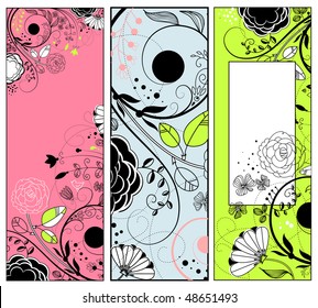 Cute Vertical Retro banners