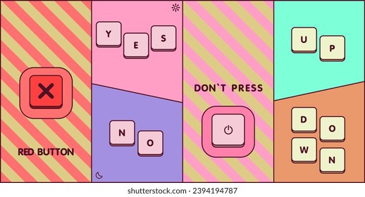 Cute Vertical Retro Tech Art.