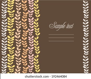 Cute vertical spring floral seamless pattern in white, yellow, orange, pink