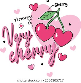 cute very cherry love design