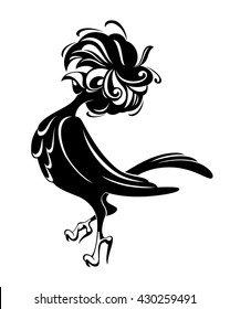 cute and very fashionable crow