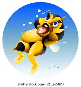 Cute very little bee