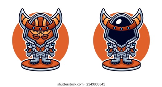 Ilustración del vector de dibujos animados de astronauta 